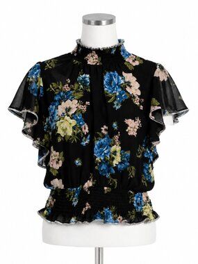 Shinestar Flutter Sleeve Blouse